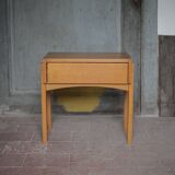 Vintage wooden bedside table, nightstand, side table, modernist.