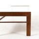 Table basse wengé & verre fumé