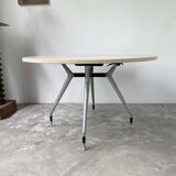 Tecno Nomos Round Table Brushed Metal