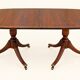 Large Extendable English Table Mahogany Regency Style Claw Feet Brass