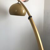 Arc floor lamp gilded stretch 70s