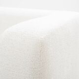 Italian Brutalist sofa in walnut and chenille velvet circa 1960