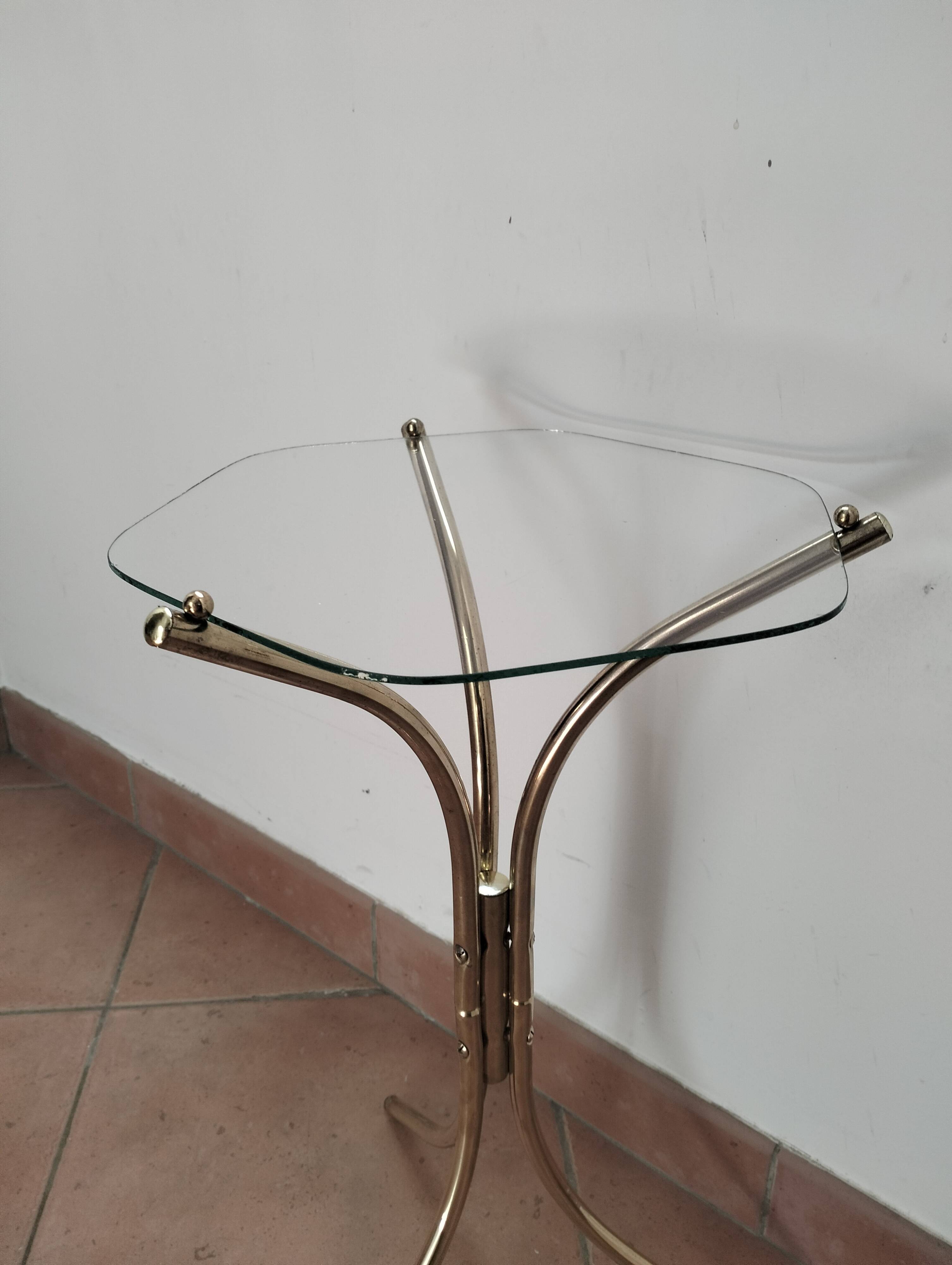 Glass side table