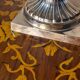 Striped wood lamp on silver base 70x25 classic 60s