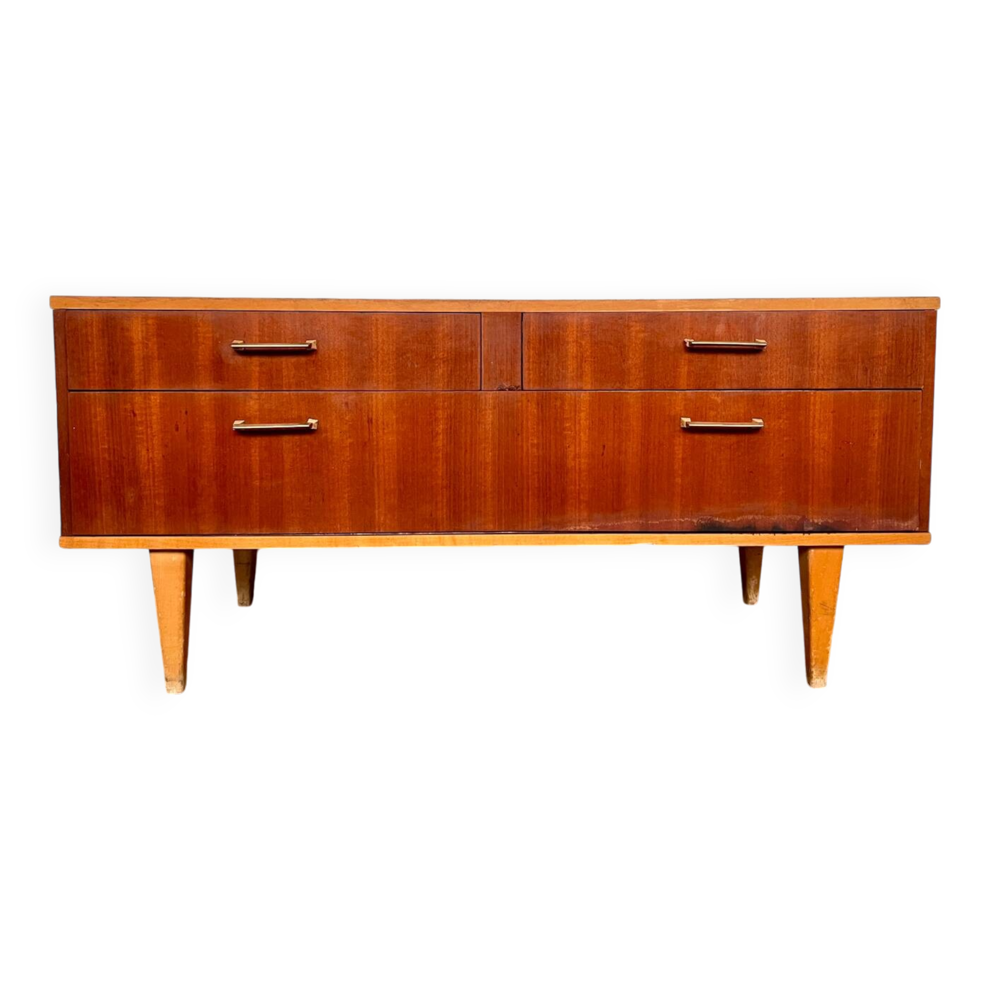 Enfilade vintage en teck meuble tv hi-fi