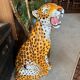 Enamelled ceramic leopard