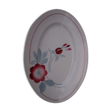 Flat oval red flower L 27 cm