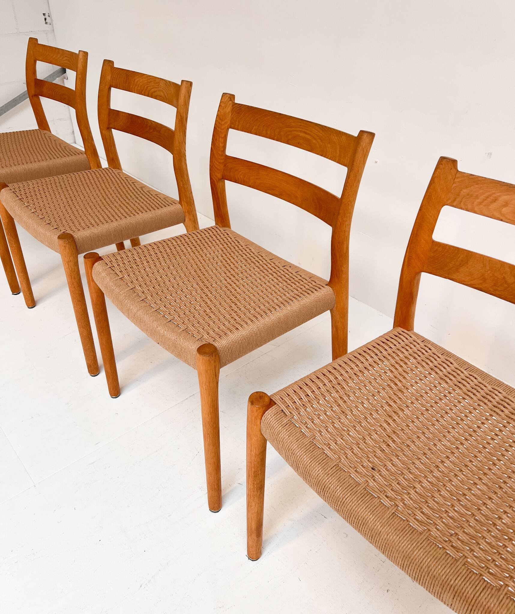 Set of 4 model 84 chairs by Niels Otto Møller, 1960s