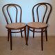 Caned bistro chairs