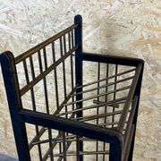 Magazine rack from Wiener Werkstätte Austria made of mahogany & brass around 1900