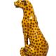 Italian Ceramic Monumental Cheetah Big Cat Statue 1970s