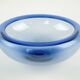 Blue glass bowl, Danish design, 1970s, manufactured by Holmegaard