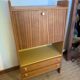 Secrétaire vintage compact placage acajou
