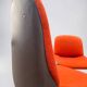 Vintage armchair model 231/5 in orange fabric by Wilkhahn