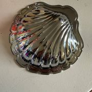 Vintage shell butter dish Made in France – moulded glass