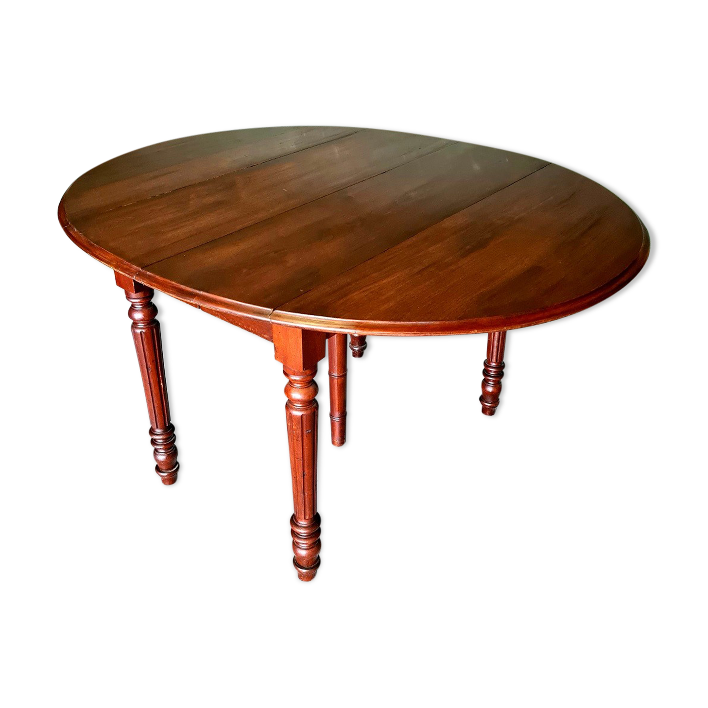 Antique french oak louis philippe coulissen table