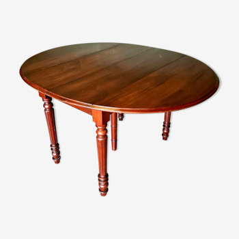 Antique french oak louis philippe coulissen table