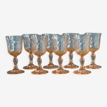 8 Rosaline Luminarc shot glasses