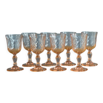 8 Rosaline Luminarc shot glasses