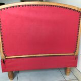 Vintage red padded bench