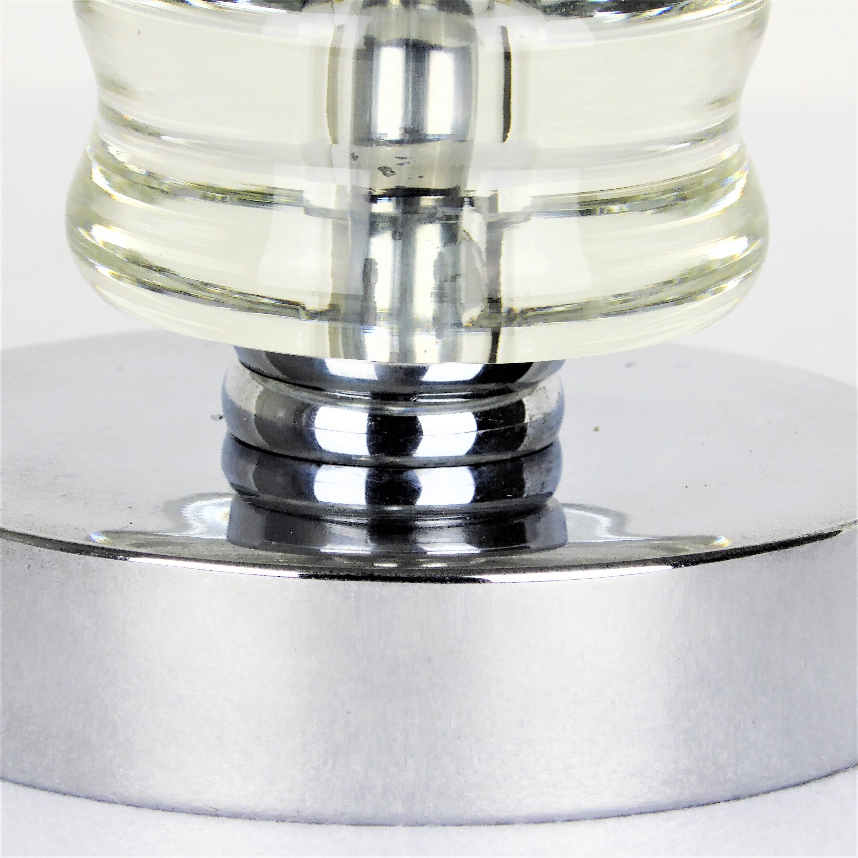 Art Deco lamp 1930 crystal and chrome metal