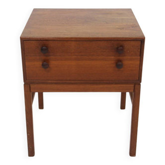 "Casino" teak bedside table, Engström & Myrstran, Sweden, 1960