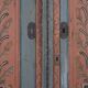Rustic Farmhouse Folk Art Painted Bridal Cabinet dated 1806