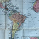 Very large world map 104x74cm
