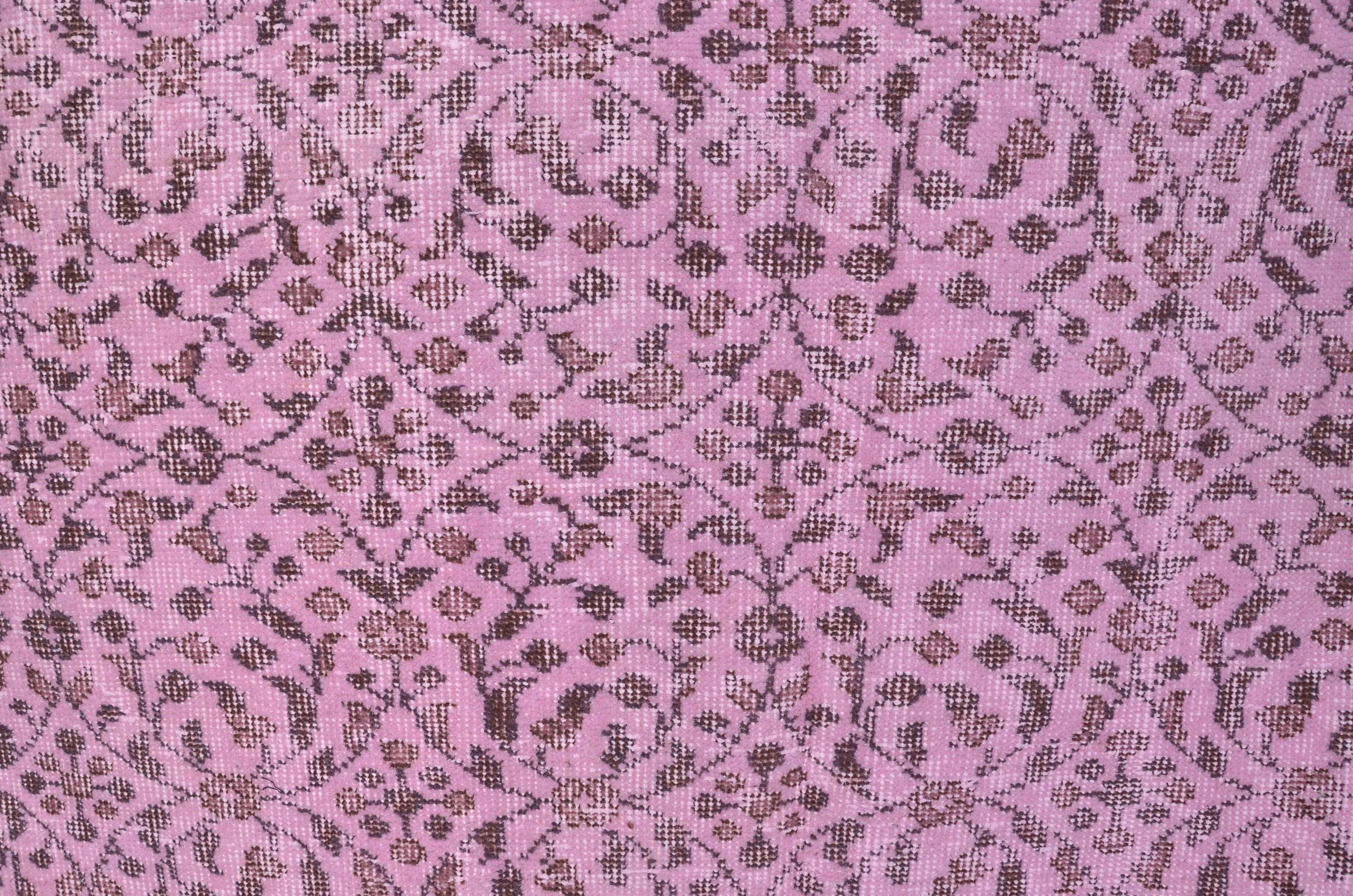 Pink Anatolian Vintage Oushak Rug sku2347