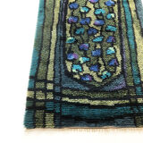 Original Abstract Scandinavian High Pile Abstract Rya Rug Carpet, Sweden, 1960s 115x195cm
