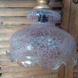 Original suspension lamp molded glass globe lace Rose edging dp 1122213
