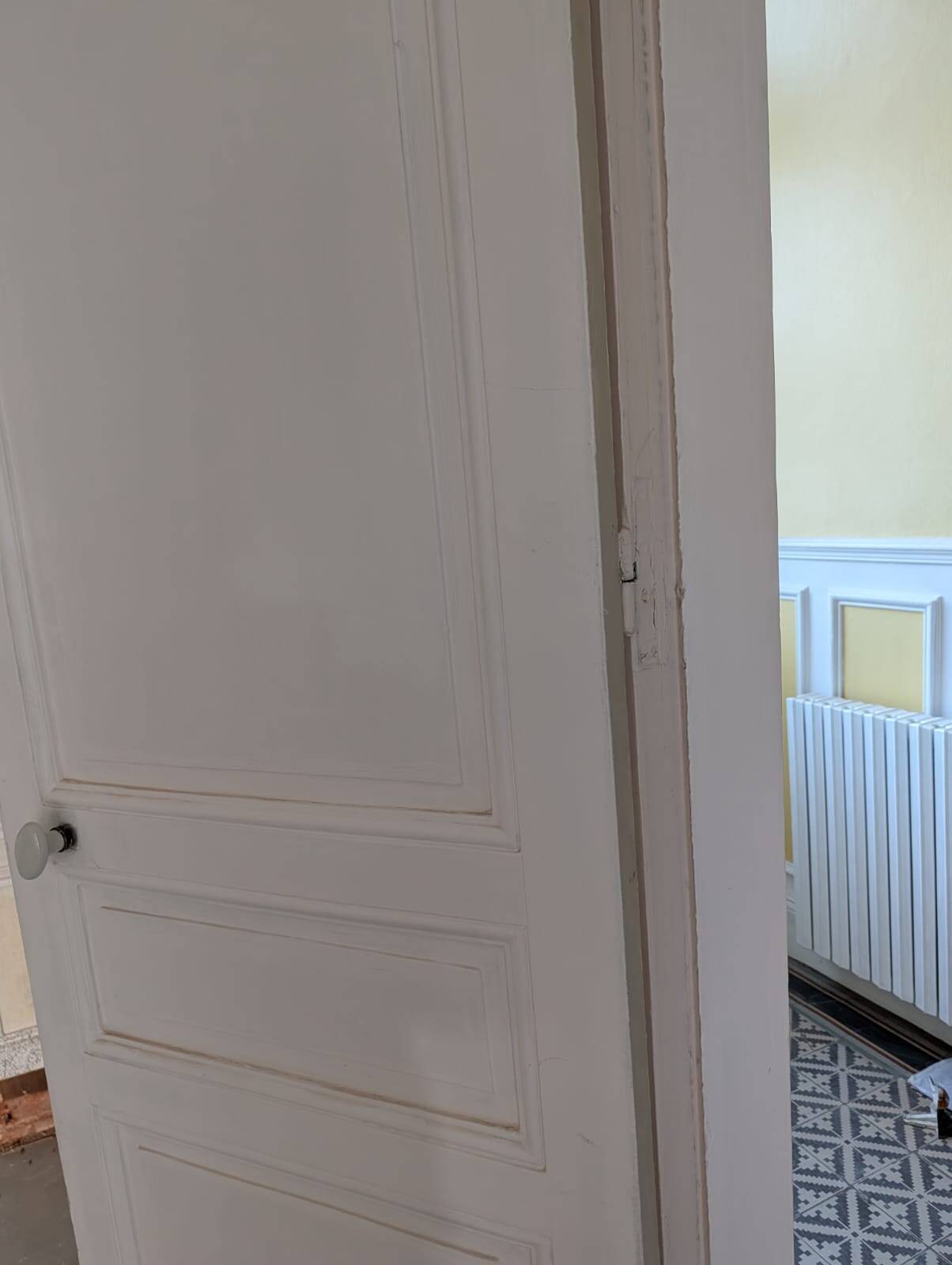 Double oak door in Haussmann style