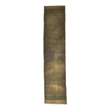 Tapis de couloir turc vintage vert foncé 65x298 cm
