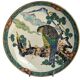 Japan, porcelain plate from Kutani with bird of prey decoration, 19th century.