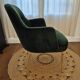 Fauteuil design italien torre 1961 – modèle da vinci 02 – velours vert