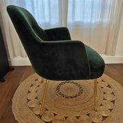 Fauteuil design italien torre 1961 – modèle da vinci 02 – velours vert