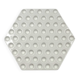 Space age white ceramic plate, Ennio Lucini, Gabbianelli Italy ca. 1970