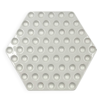 Space age white ceramic plate, Ennio Lucini, Gabbianelli Italy ca. 1970