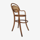Children's high chair, curved beech and cannage 1960