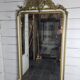 Old Louis XV style mirror with gold and white patina, 145×82cms