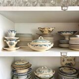 Petite soupière Salins en terre de fer, service "Delft"