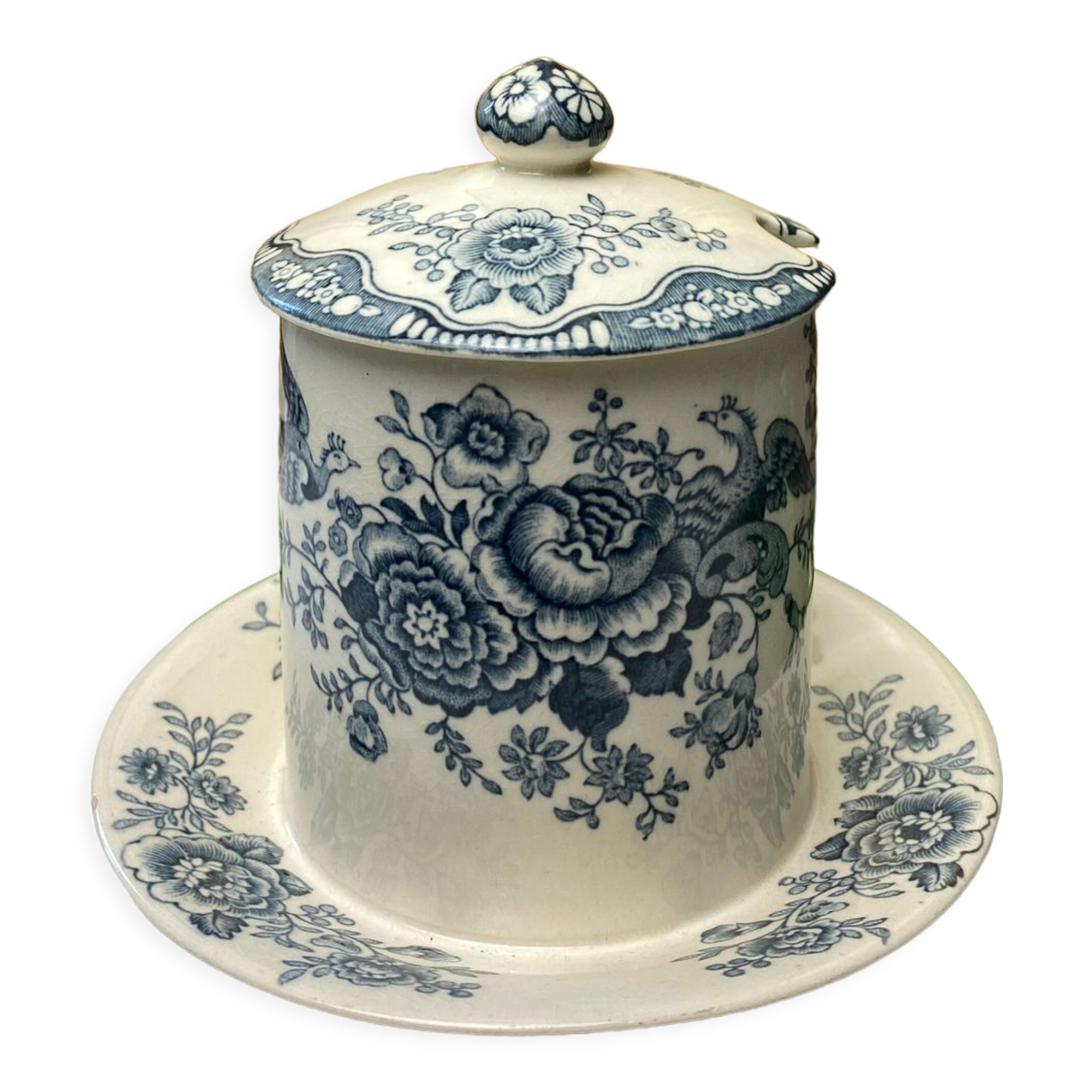 English earthenware jam stamped "Crown Ducal" old Bristol model