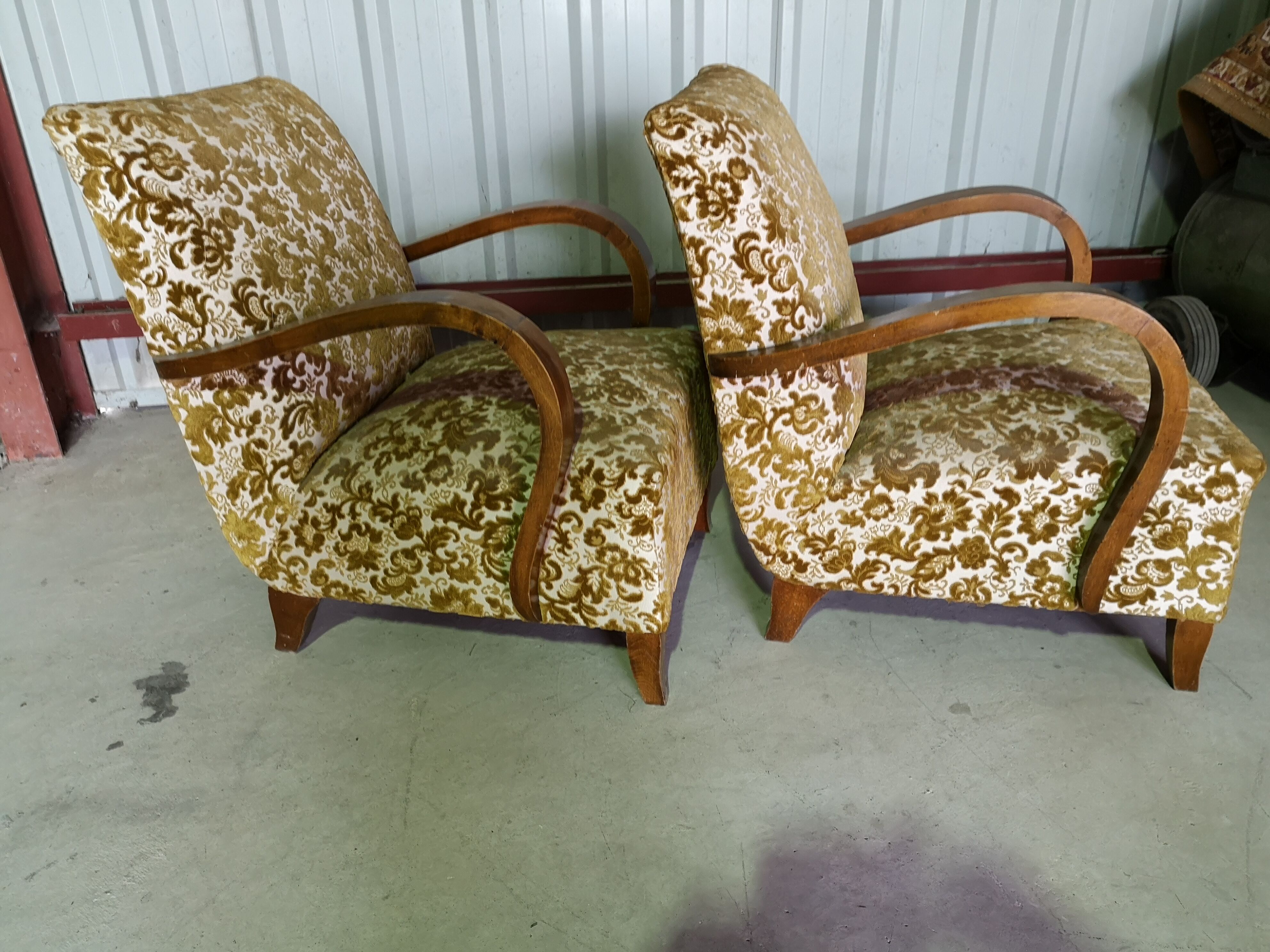 Pair of art deco armchairs
