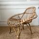 Fauteuil en rotin vintage