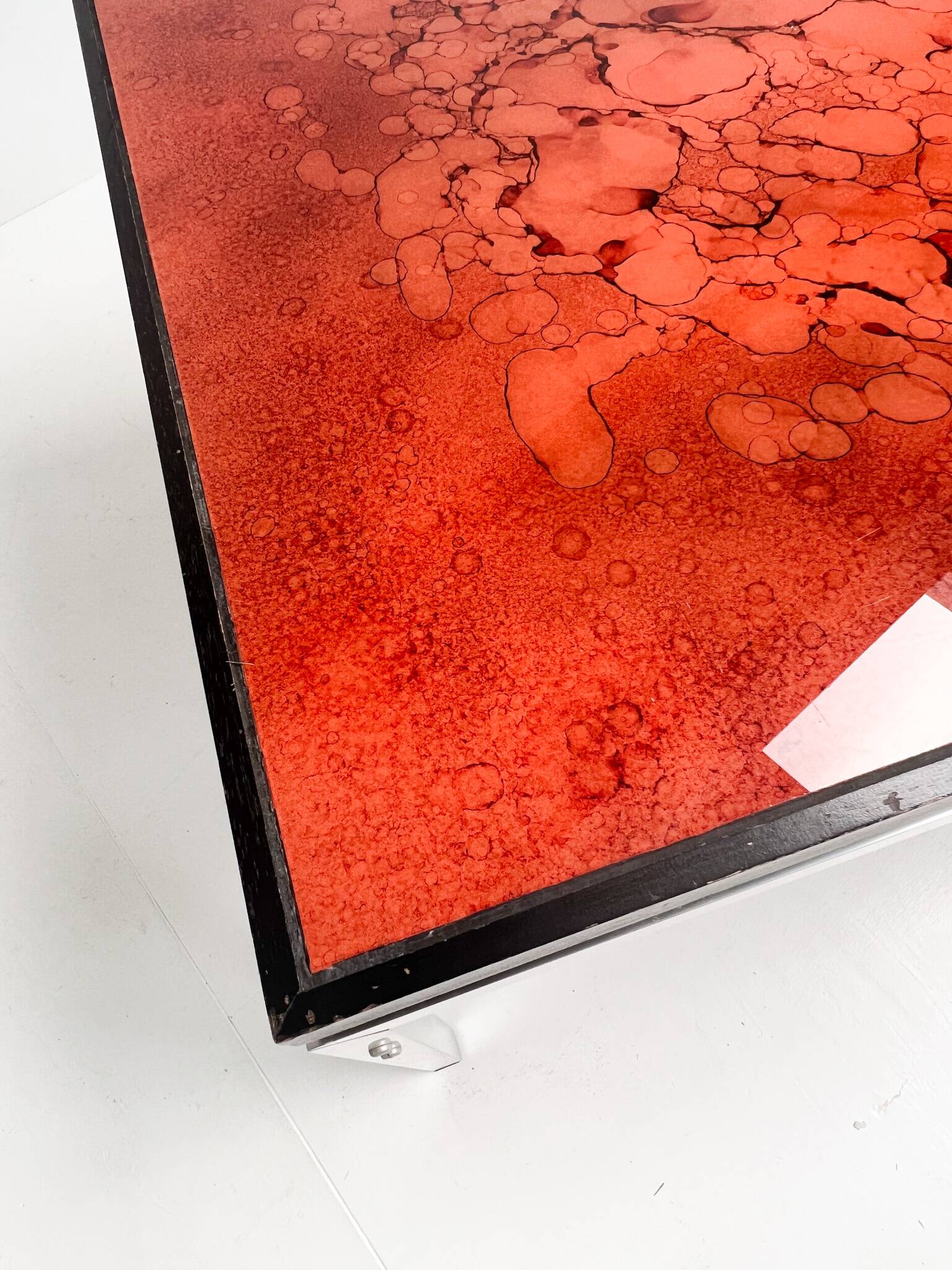 Glass coffee table by Jean René Talopp, 1970s