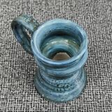 Blue vase with handle Lucette Pillet DlG Blin