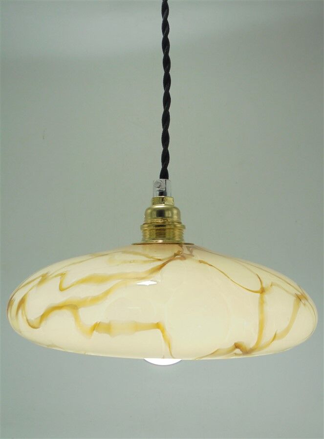 Suspension verre marbré