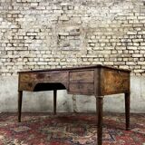 Flat mahogany desk Louis Philippe XIX century