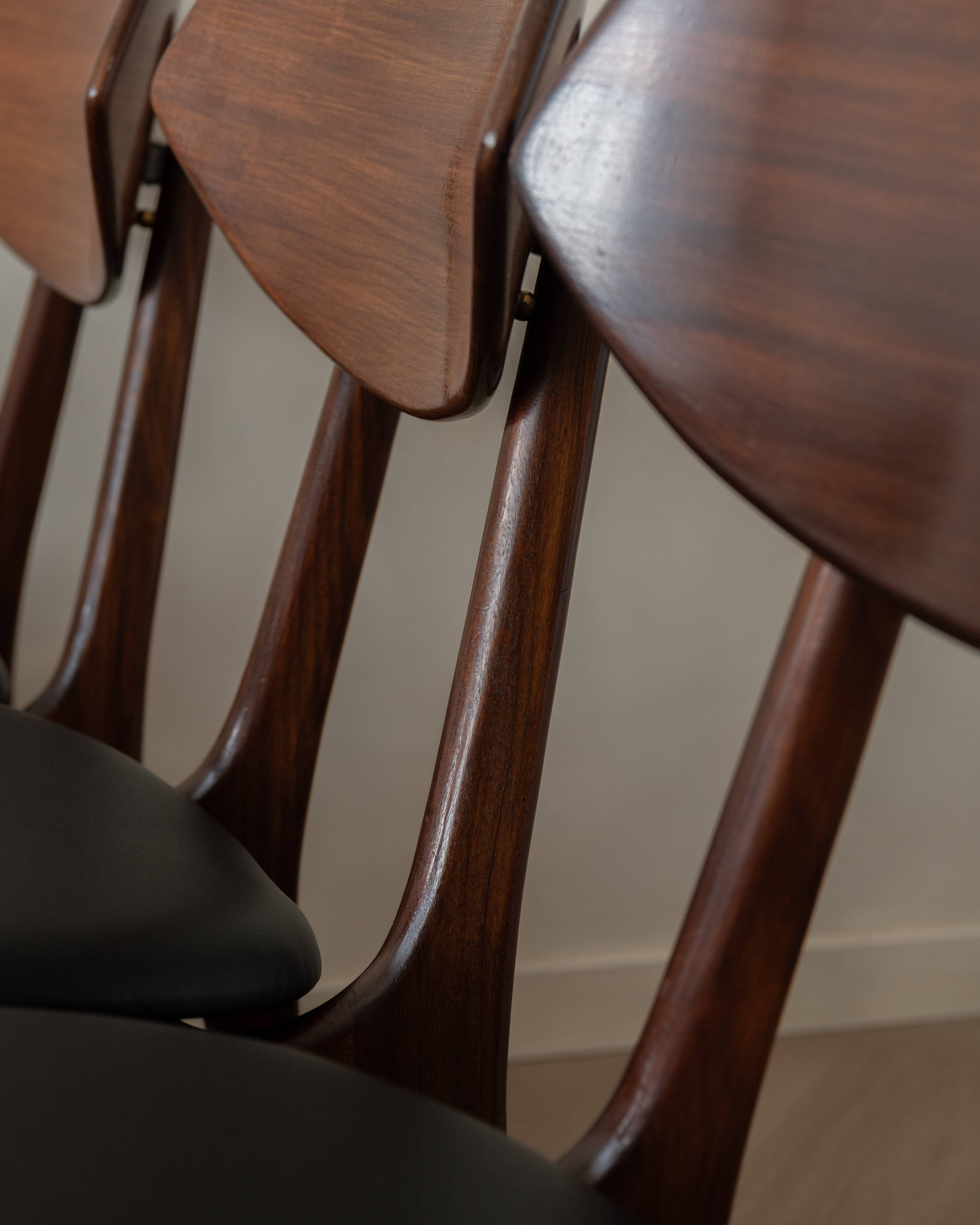 Vintage Dining Chairs by Louis van Teeffelen for AWA Set of 6 Dutch MCM