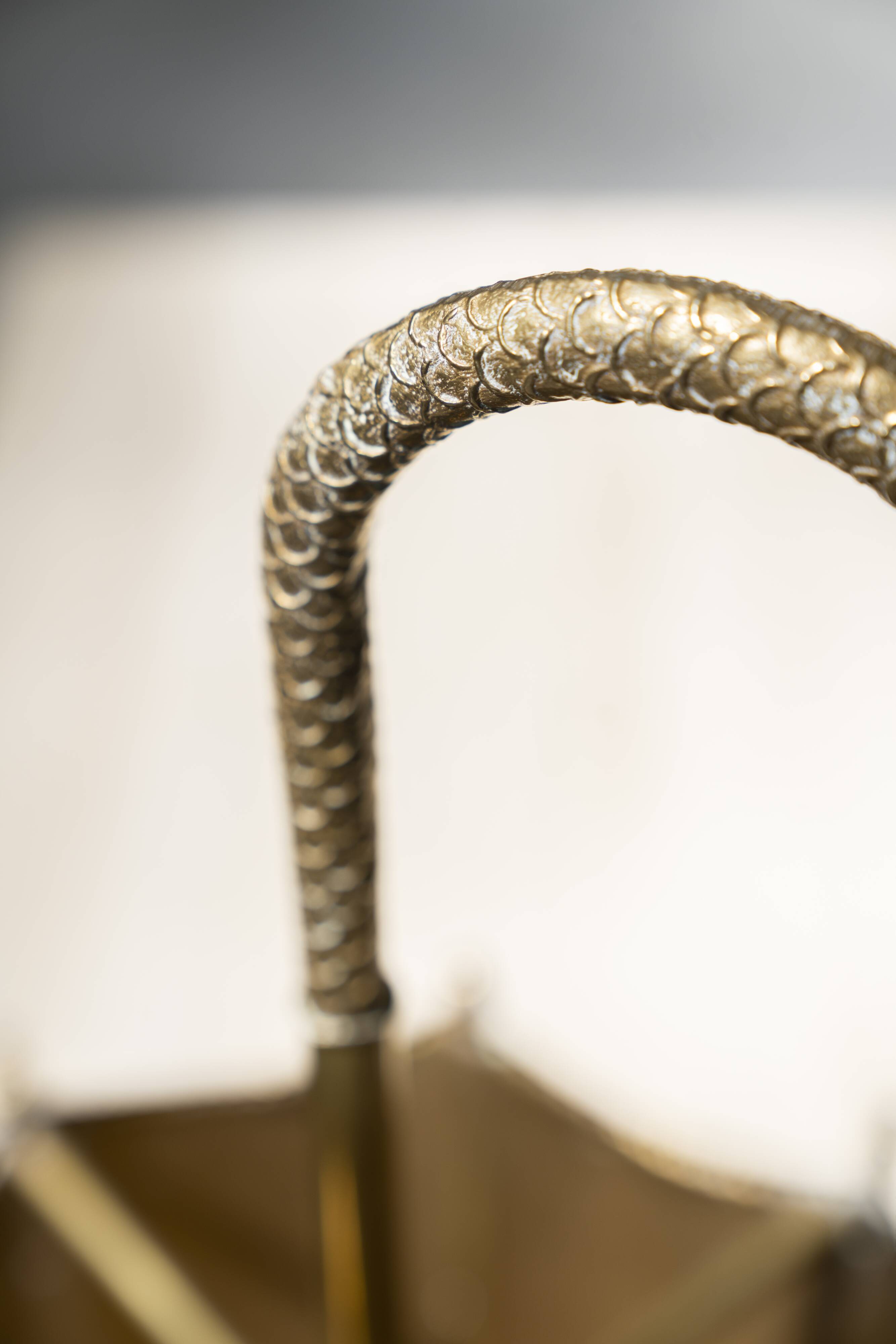 Mid-century hammered copper umbrella holder 1950